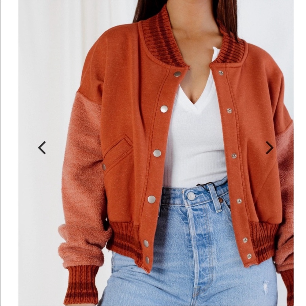 Free People Hollaback Jacket in Spiced Brandy SZ Small $148 NWT